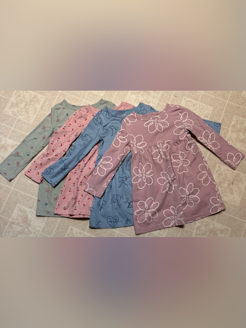 Carter's 100% cotton dresses size 4T - pack of 4